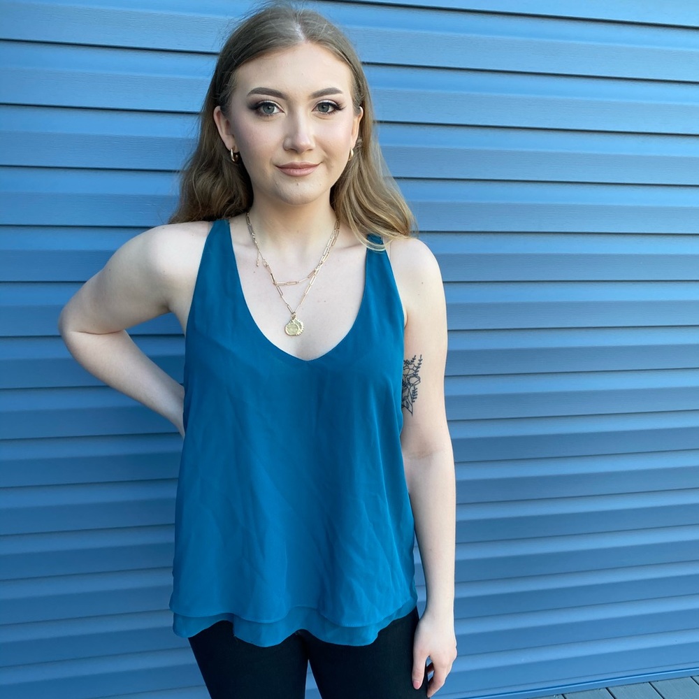 Teal shirt
